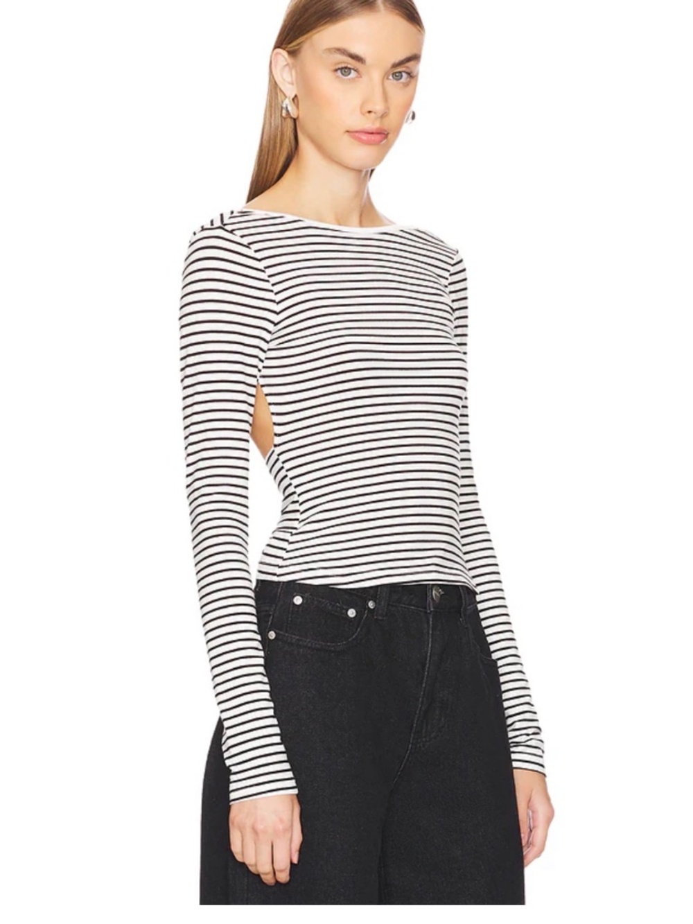Striped backless top